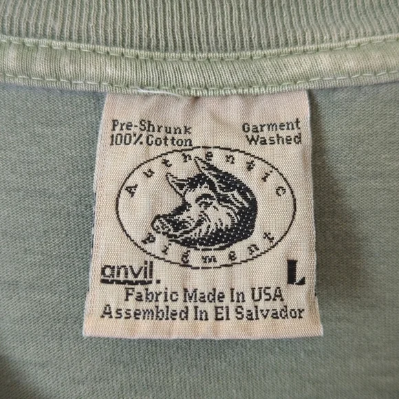 Anvil 2000 Y2K Vintage Hershey's Chocolate Short Sleeve Crewneck T-shirt Sage L - Picture 5 of 10